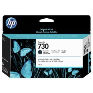 Cartridge HP 730, P2V65A, matná černá (matte black), originál