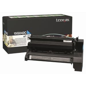 Toner Lexmark 15G042C (C752,C762), azurová (cyan), originál