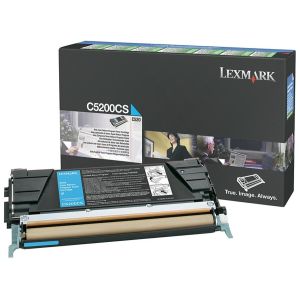 Toner Lexmark C5200CS (C530), azurová (cyan), originál