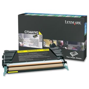 Toner Lexmark C734A1YG (C734, C736, X734, X736, X738), žlutá (yellow), originál