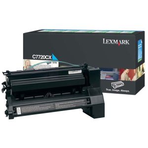 Toner Lexmark C7720CX (C772, X772), azurová (cyan), originál