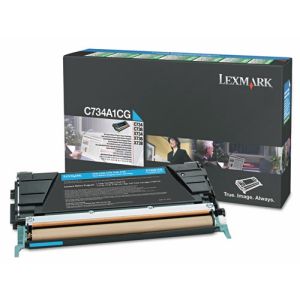 Toner Lexmark X746A1CG (X746, X748), azurová (cyan), originál