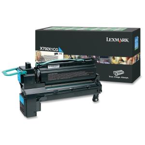 Toner Lexmark X792X1CG (X792), azurová (cyan), originál