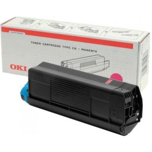 Toner OKI 42127406 (Type C6, C5100, C5200, C5300, C5400), purpurová (magenta), originál