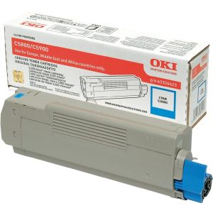 Toner OKI 43324423 (C5800, C5900, C5550), azurová (cyan), originál