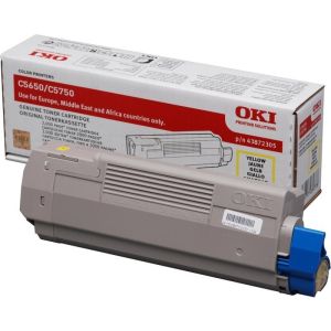 Toner OKI 43872305 (C5650, C5750), žlutá (yellow), originál