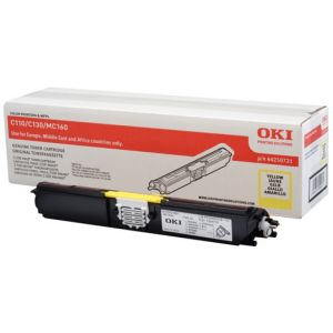 Toner OKI 44250721 (C110, C130, MC160), žlutá (yellow), originál