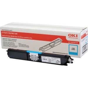 Toner OKI 44250723 (C110, C130, MC160), azurová (cyan), originál