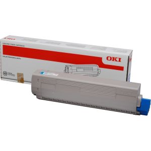 Toner OKI 44844615 (C822), azurová (cyan), originál