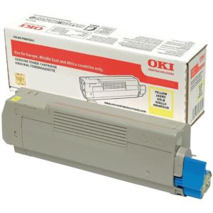 Toner OKI 46490605 (C532, C542, MC563, MC573), žlutá (yellow), originál