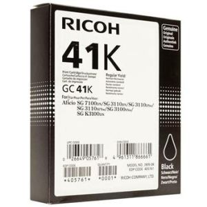 Cartridge Ricoh GC41K, 405765, černá (black), originál