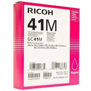 Cartridge Ricoh GC41M, 405767, purpurová (magenta), originál