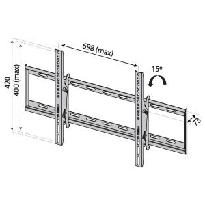 TB TV wall mount TB-751 až 80", 35kg max VESA 600x400 TB-751E