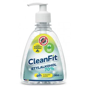CleanFit dezinfekční gel 70% citrus na ruce s pumpičkou 300 ml
