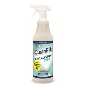 CleanFit dezinfekční roztok Etylakohol 70% citrus 1 l + rozprašovač ZDARMA
