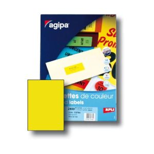 Etikety barevné 210x297mm APLI A4 100 archů fluo žluté