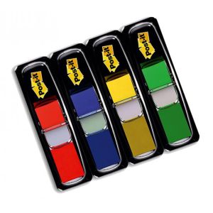 Post-it index úzký, klasické barvy, 12,5x43 mm, zvýhodněné balení 4+2