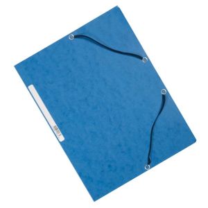 Kartonový obal hladký s gumičkou Q-CONNECT modrý
