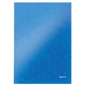 Záznamová kniha Leitz WOW A4 80 listů linkovaná modrá