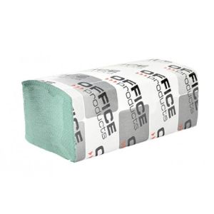 Papírové utěrky Office Products ZZ 1-vrstvý zelený recykl (20 bal.)