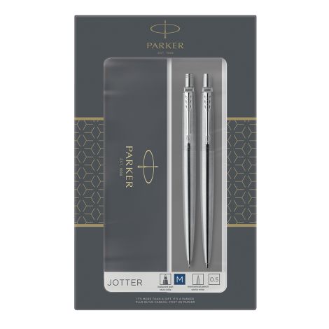 Parker Jotter Stainless Steel CT sada, kuličková tužka a mechanická tužka