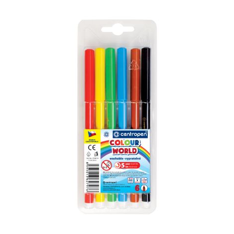 Fixy - CENTROPEN 7550 Colour World - sada 6 ks