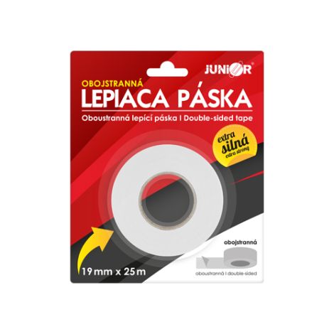 Lepicí páska oboustranná JUNIOR 19 mm x 25 m