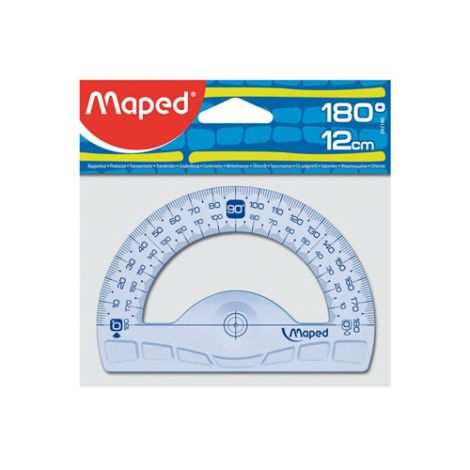 Úhloměr MAPED "GRAPHIC" 180°, plastový, 12 cm