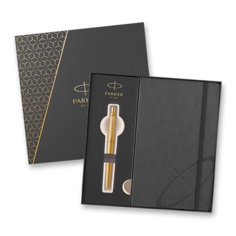 Pero kuličkové PARKER Jotter XL Monochrome Gold GT+šedý zápisník