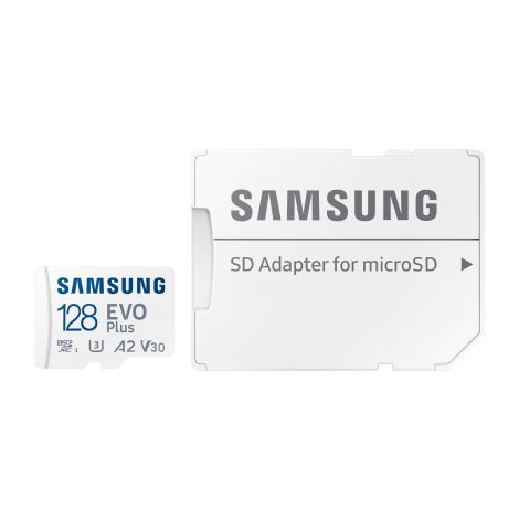 Samsung EVO Plus/micro SDXC/128GB/UHS-I U3 / Class 10/+ Adaptér/Biela MB-MC128SA/EU