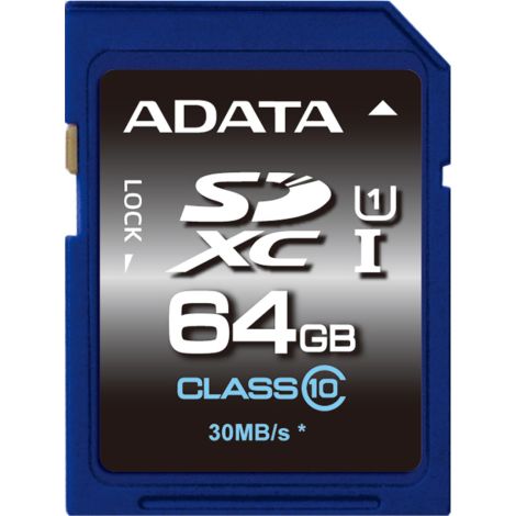 ADATA/SDXC/64GB/UHS-I U1 / Class 10 ASDX64GUICL10-R