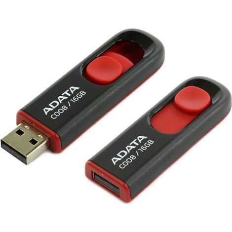 ADATA C008/16GB/USB 2.0/USB-A/Červená AC008-16G-RKD