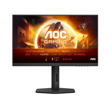 AOC Gaming/24G4X/23,8"/IPS/FHD/180Hz/0,5ms/Black/3R 24G4X