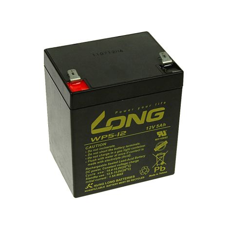 Long 12V 5Ah olovený akumulátor F2 PBLO-12V005-F2A