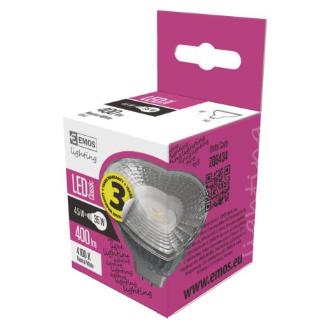 EMOS LED ŽIAROVKA CLASSIC MR16 4,5 W (25 W) 380lm GU5.3 NW 1525732400