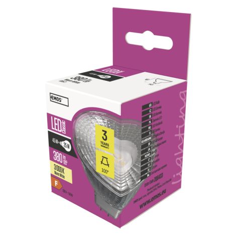 EMOS LED ŽIAROVKA CLASSIC MR16 4,5 W (25 W) 380lm GU5.3 WW 1525732200