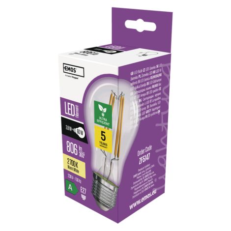 LED žiarovka A60/E27/3,8W/60W/806lm/teplá biela 1525283273