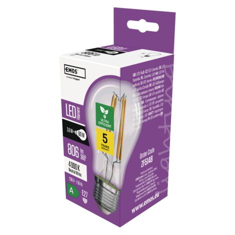 LED žiarovka A60/E27/3,8W/60W/806lm/neutrálna biela 1525283410