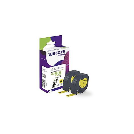 WECARE ARMOR páska kompatibilná s DYMO S0721620, Black/Yellow, 2*12mm*4m K80004W4