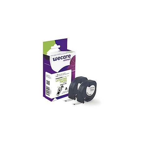 WECARE ARMOR páska kompatibilná s DYMO S0721510, Black/White, 2*12mm*4m K80006W4