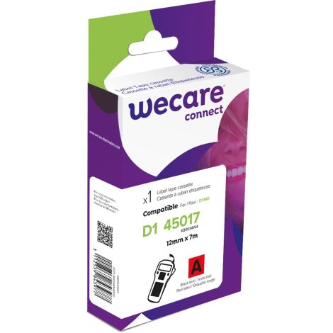 WECARE ARMOR páska kompatibilná s DYMO S0720570,Black/Red,12MM*7M K80034W4