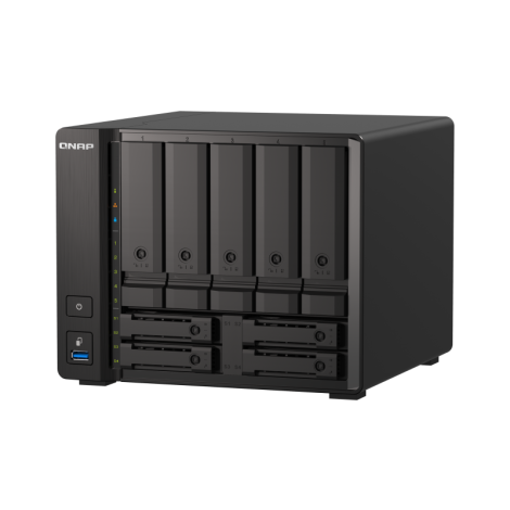 QNAP TS-h973AX-8G (Ryzen 2,2GHz, ZFS, 8GB RAM, 5x 3,5" + 4x 2,5" SATA/2x U.2, 2x 2,5GbE, 1x 10GbE) TS-h973AX-8G