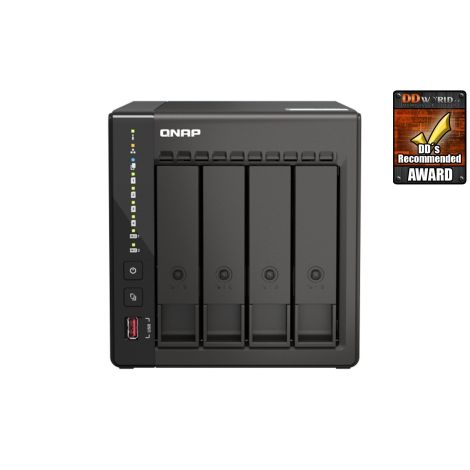 QNAP TS-453E-8G (4core 2,6GHz, 8GB RAM, 4x SATA, 2x M.2 NVM slot, 2x HDMI 4K, 2x 2,5GbE, 4x USB) TS-453E-8G