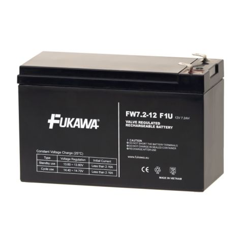 Akumulátor FUKAWA FW 7.2-12 F1U (12V 7,2Ah) fastón 4,8mm 12341