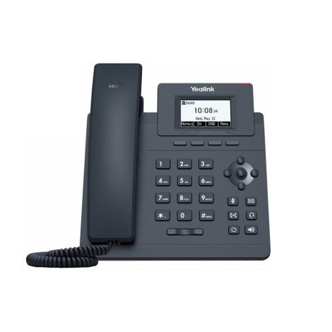 Yealink SIP-T30P SIP telefón, PoE, 2,3" 132x64 nepodsv. LCD, 1 x SIP úč., 100M Eth SIP-T30P