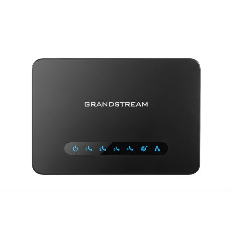 Grandstream HT814 (ATA), 4x FXS, 2 SIP profily, 1x Gbit LAN, NAT router, 3-cestná konf. HT814