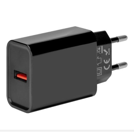 OBAL:ME Cestovná Nabíjačka USB-A 18W Black 8596311218811