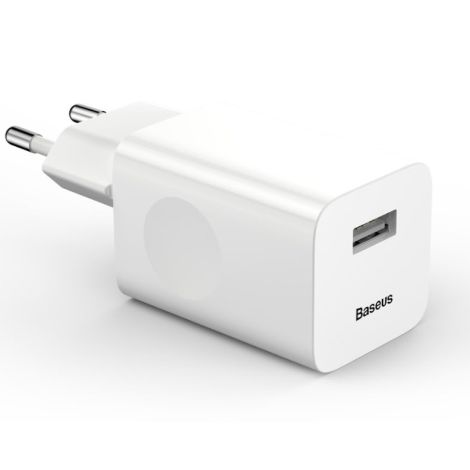 Baseus rýchlonabíjačka do siete 1xUSB Quick Charge 3.0 24W biela 6953156272446