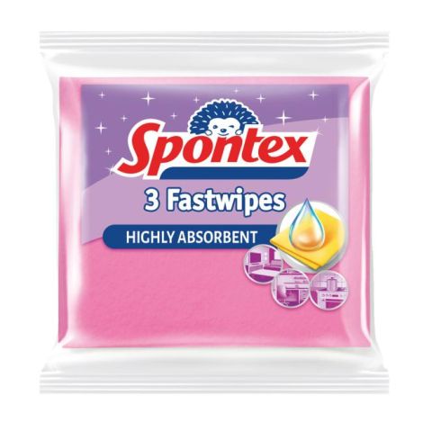 Utěrka z viskózy Spontex Fast Wipes 3 kusy