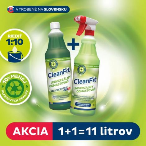 Cleanfit ultrakoncentrát - Univerzální odmašťovač 1+1=11 l